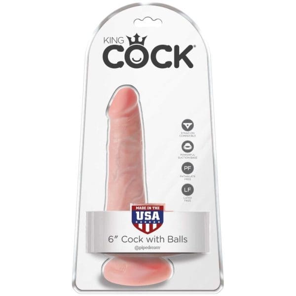 KING COCK - REALISTIC PENIS WITH BALLS 13.5 CM LIGHT 6